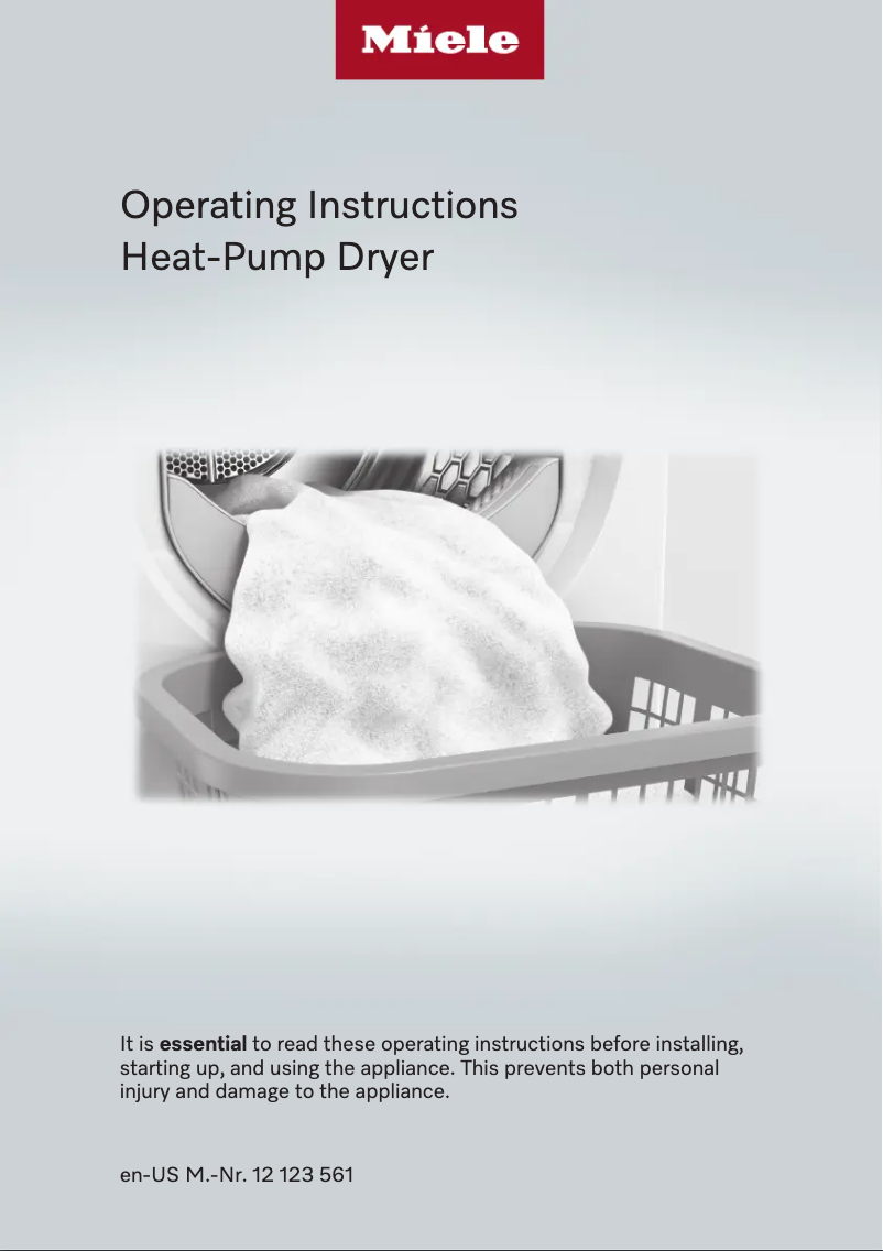 Página 1 del manual Manual de usuario Miele TWD 360 WP