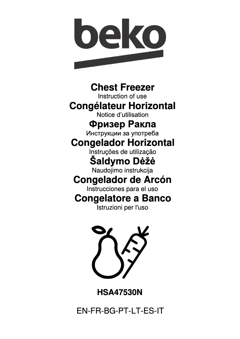 Página 1 del manual Manual de usuario Beko HSA47530N