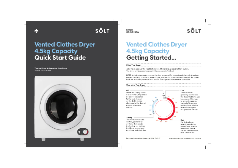 Página 1 del manual Guía de inicio rápido Sôlt GGSVDE45