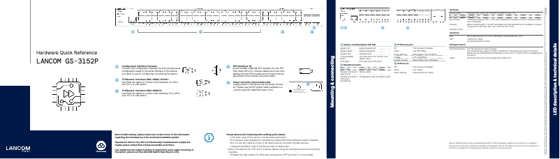 Página 1 del manual Manual de usuario Lancom GS-3152P