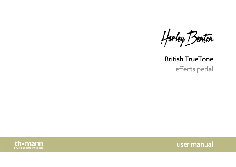 Imagen de la primera página del manual del dispositivo British TrueTone