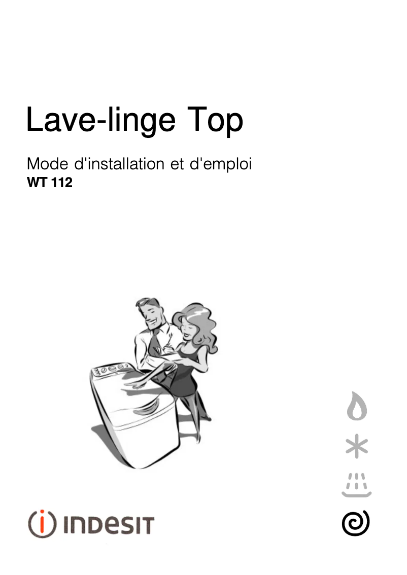 Página 1 del manual Manual de usuario Indesit WT 112 (FR)