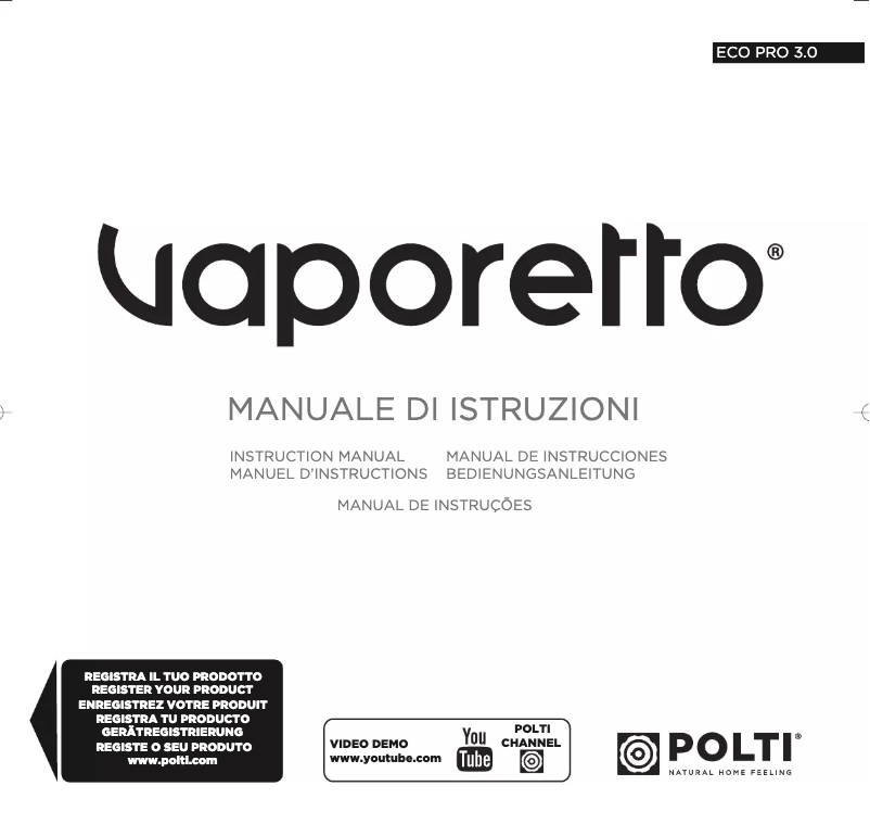 Página 1 del manual Manual de usuario Polti PTGB0008