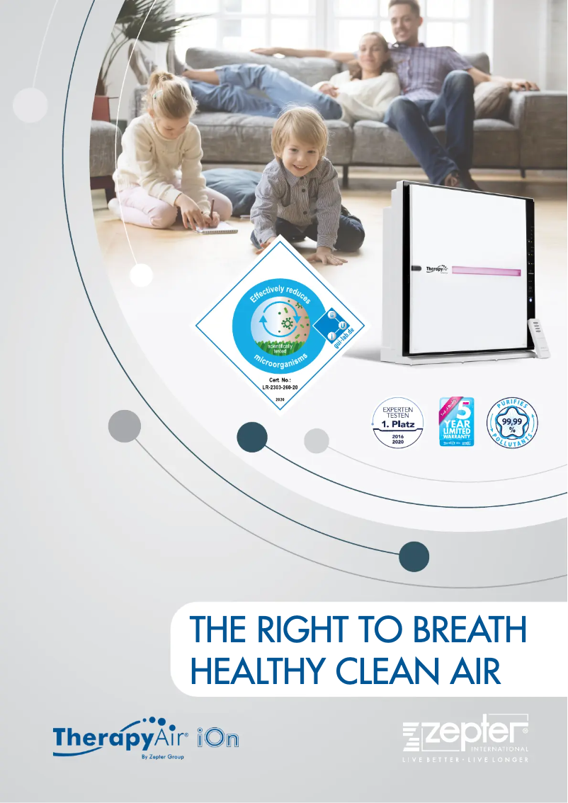 Página 1 del manual Folleto Zepter Therapy Air ION PWC-570