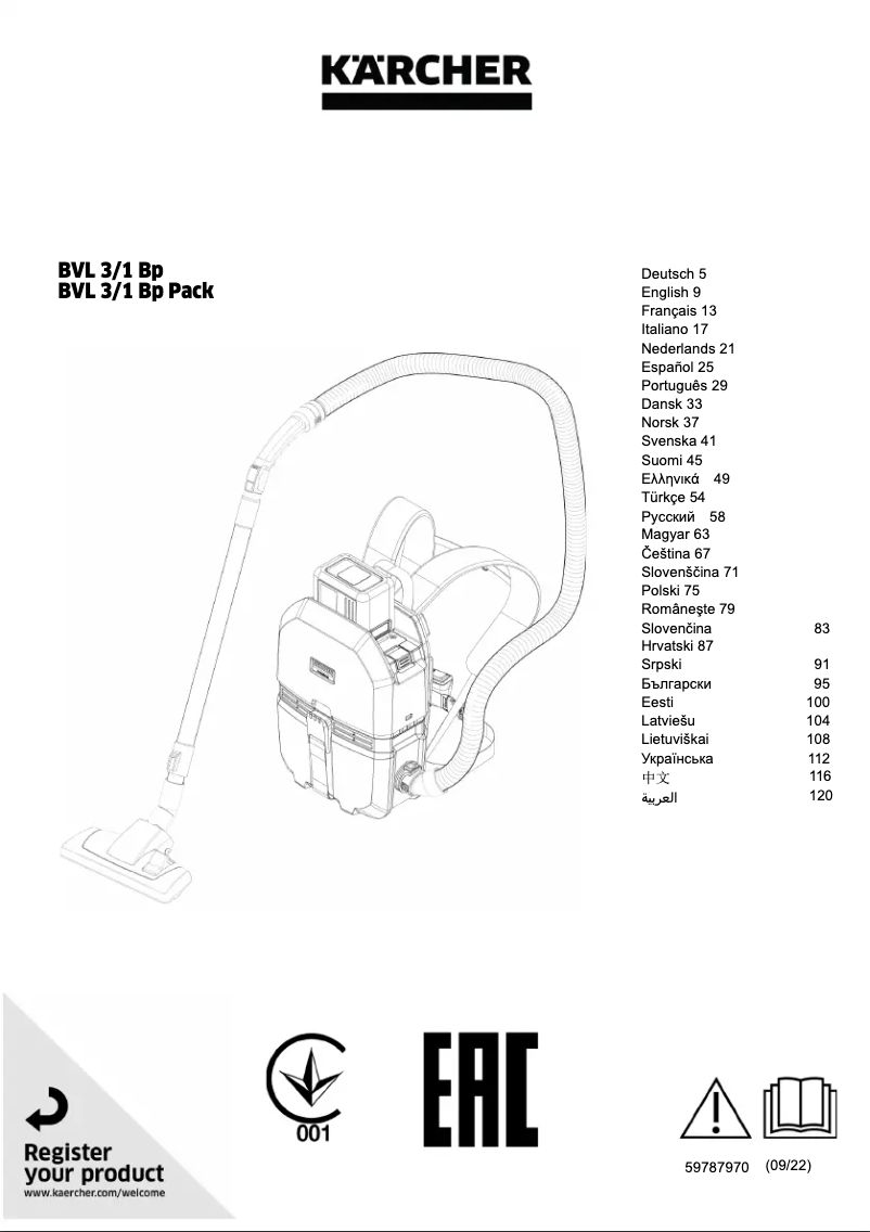 Imagen de la primera página del manual del dispositivo BVL 3/1 Bp