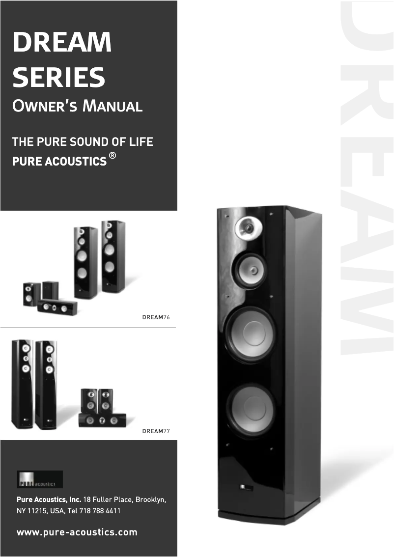 Página nº 1 - Manual de usuario Pure Acoustics Dream 77 C