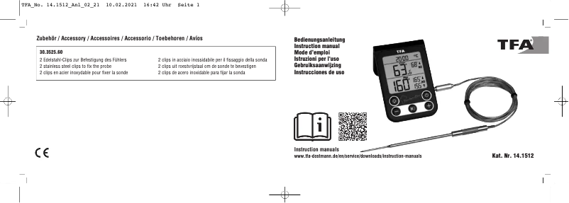 Página nº 1 - Manual de usuario TFA Küchen-Chef 14.1512.01