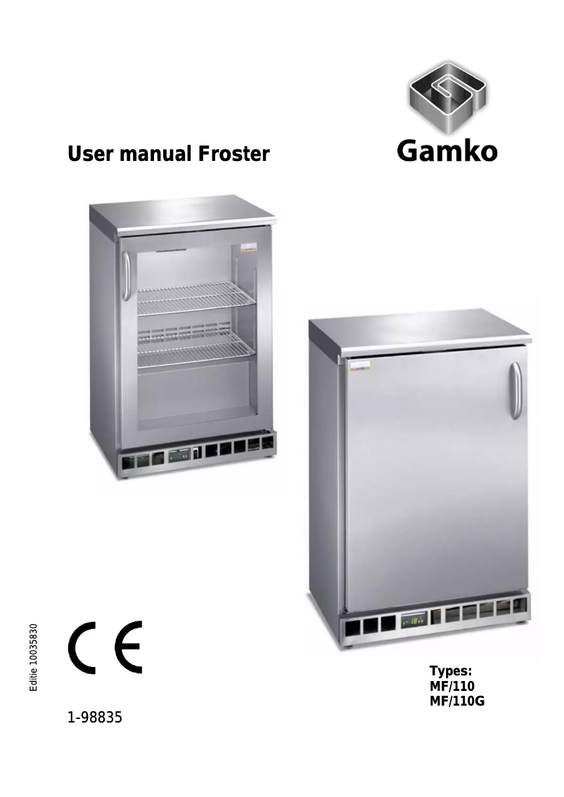 Página 1 del manual Manual de usuario Gamko MF/110 RGCS