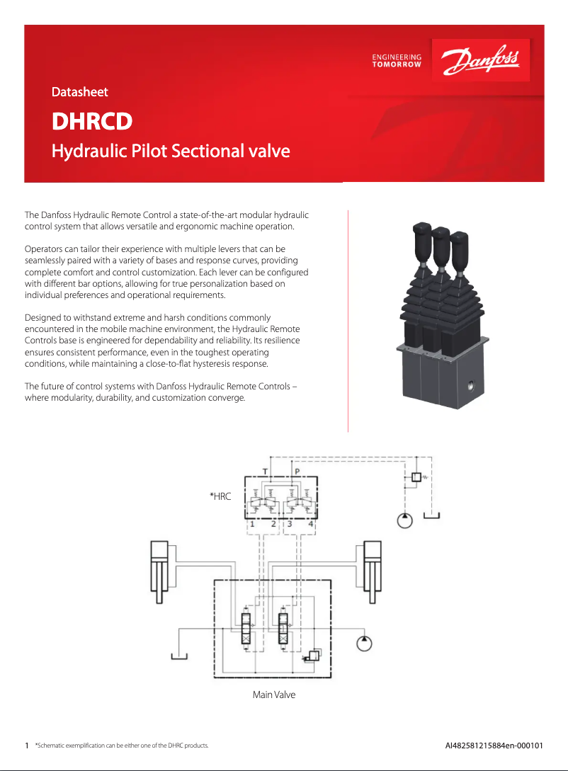 Página 1 del manual Ficha técnica Danfoss DHRCD