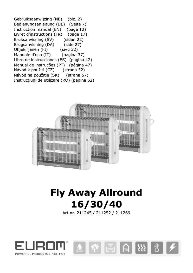 Imagen de la primera página del manual del dispositivo Fly Away 30 Allround