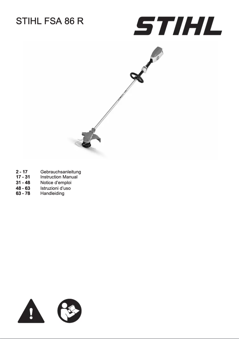 Página 1 del manual Manual de usuario Stihl FSA 86 R