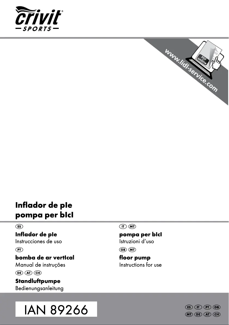 Imagen de la primera página del manual del dispositivo IAN 089266