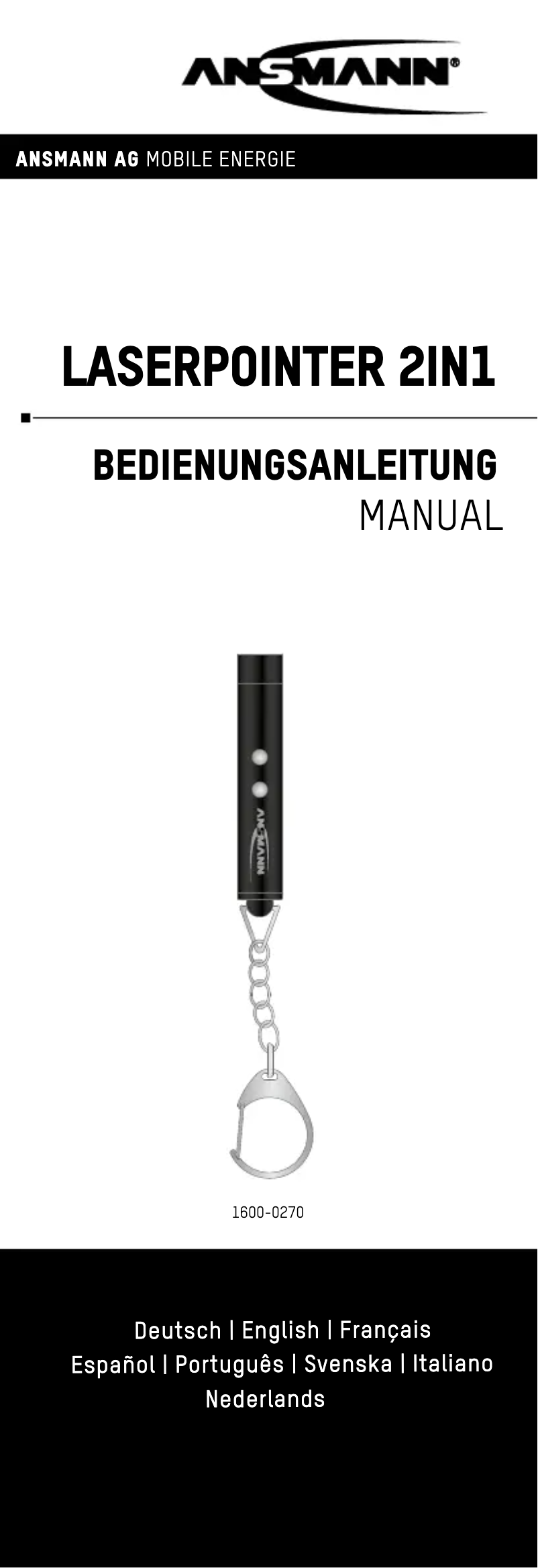 Imagen de la primera página del manual del dispositivo Laserpointer 2in1