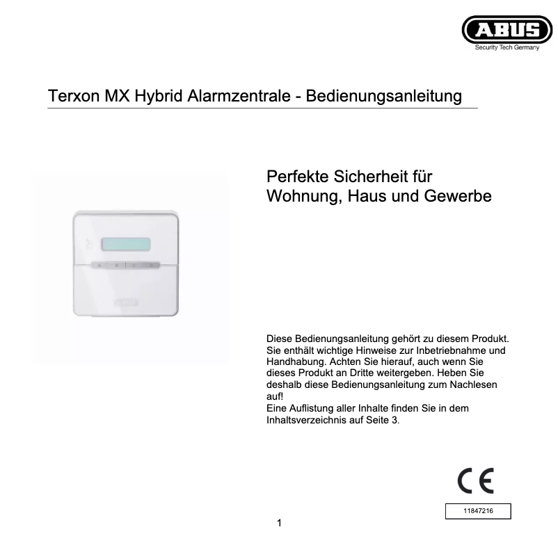 Imagen de la primera página del manual del dispositivo FUBE50060