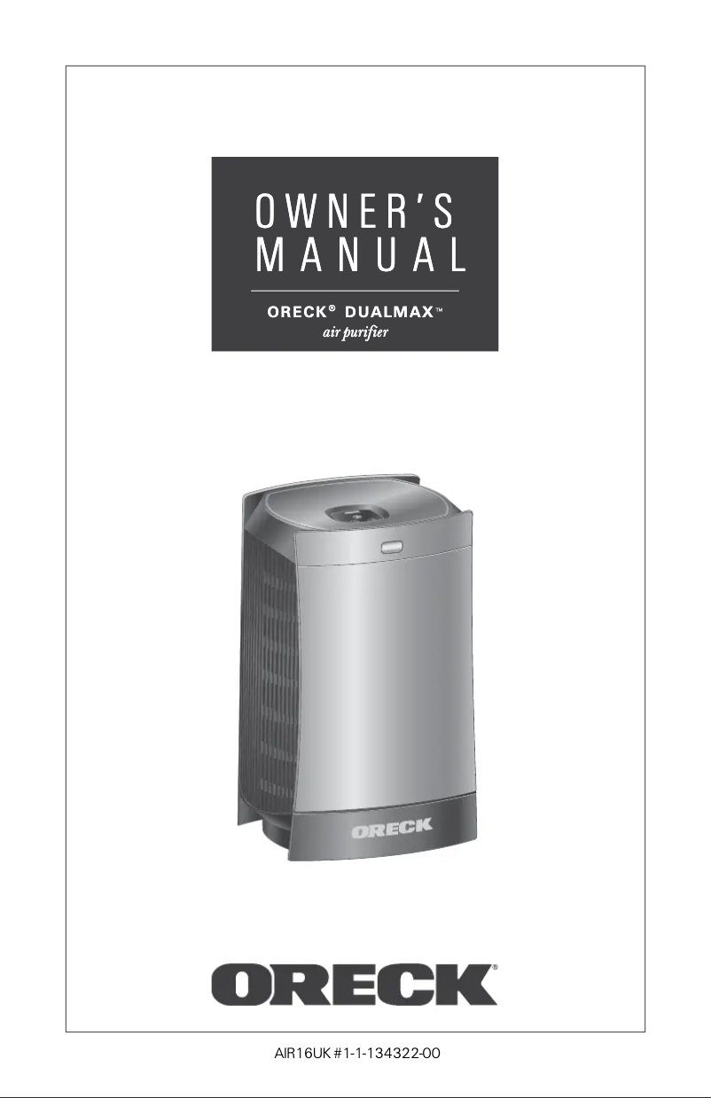 Imagen de la primera página del manual del dispositivo Oreck DualMax AIR16UK