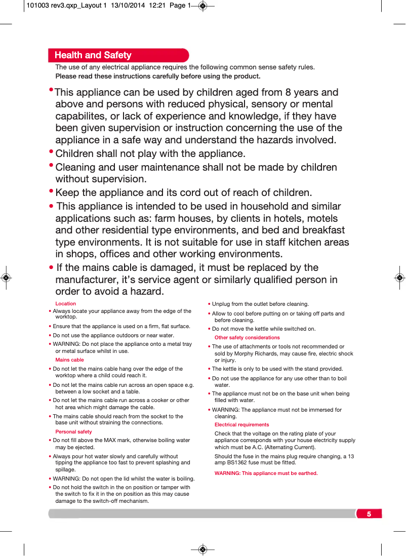 Imagen de la primera página del manual del dispositivo Chroma 101206