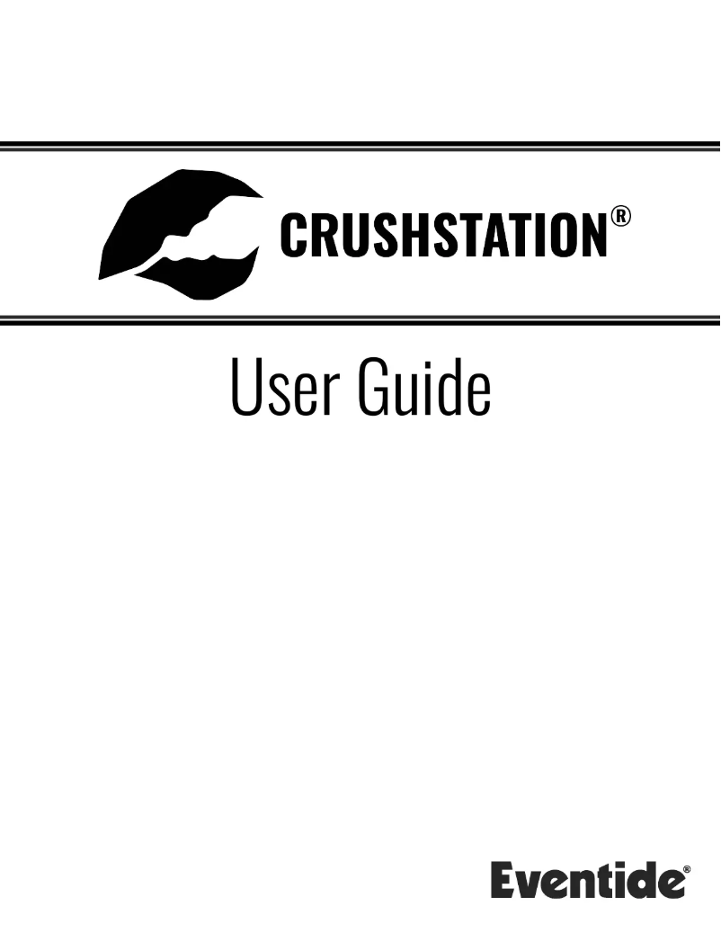 Imagen de la primera página del manual del dispositivo CrushStation