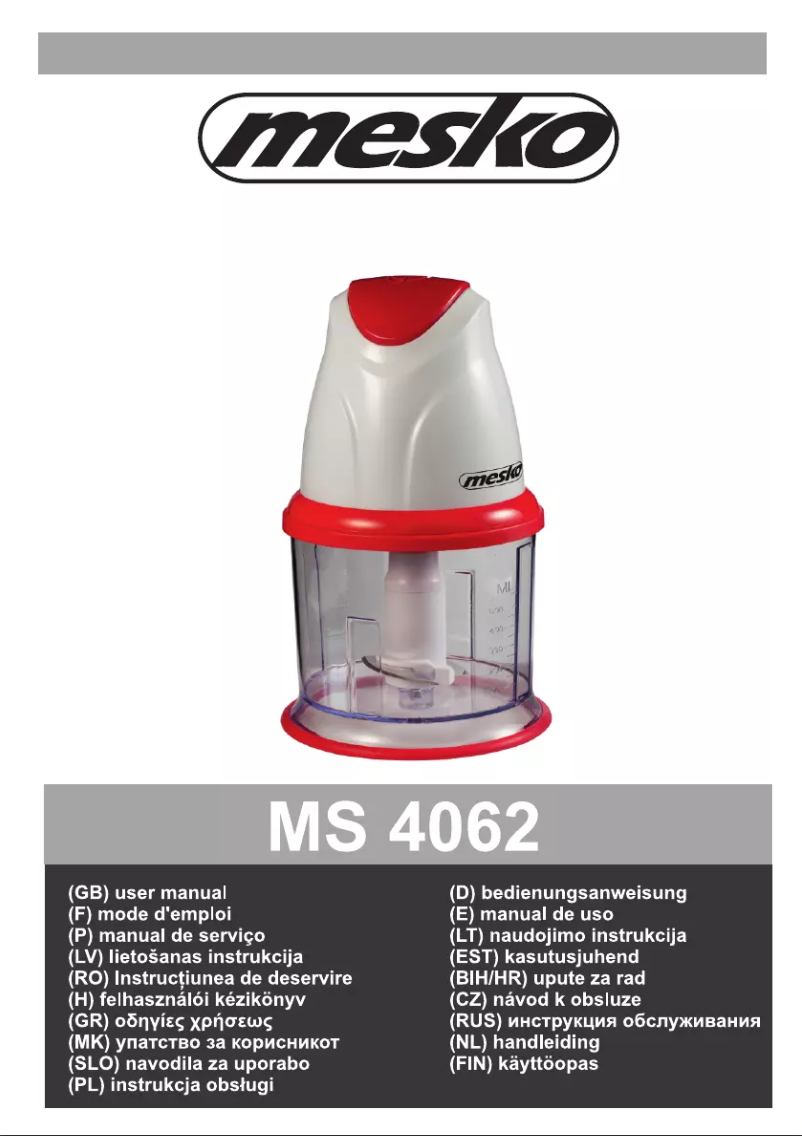 Página 1 del manual Manual de usuario Mesko MS 4062
