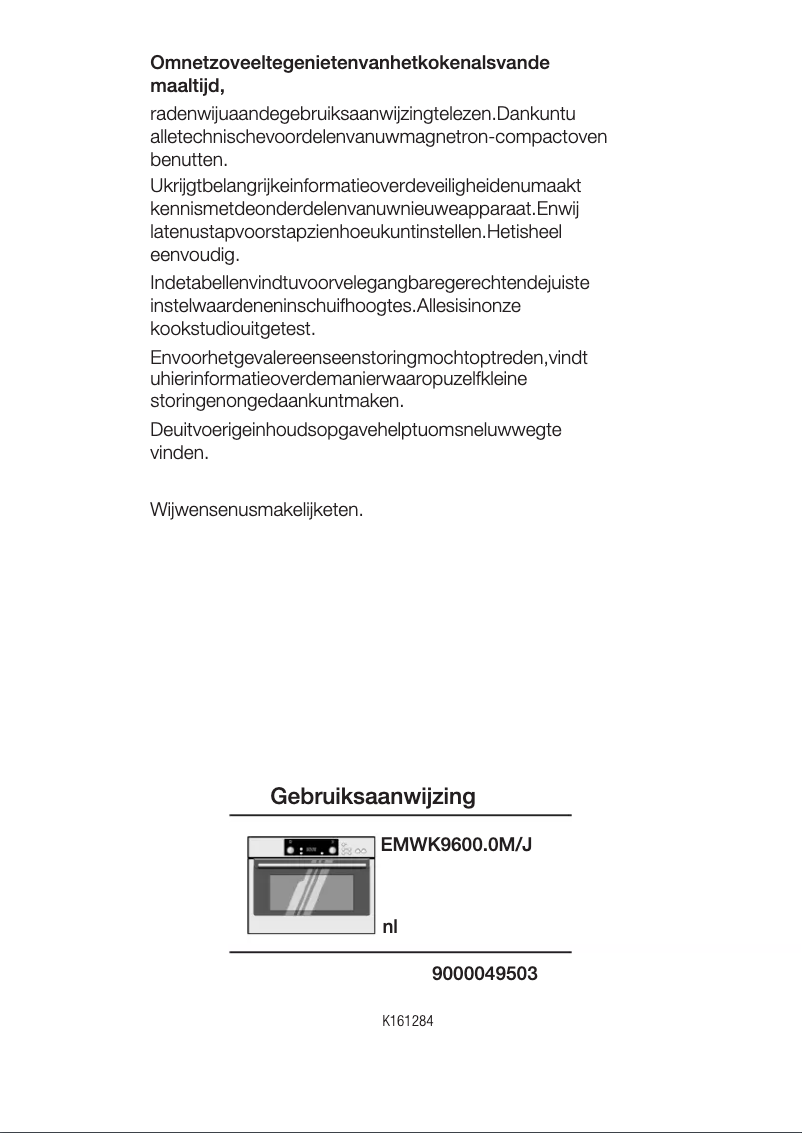 Página 1 del manual Manual de usuario Küppersbusch EMWK 9600.0