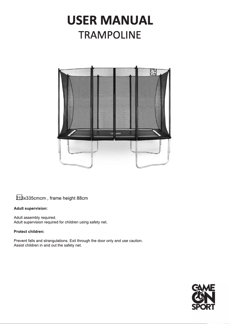 Imagen de la primera página del manual del dispositivo Trampoline