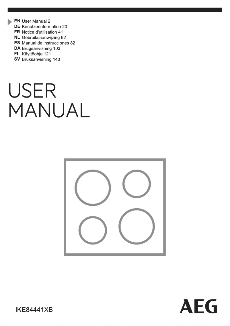 Página 1 del manual Manual de usuario AEG IKE84441XB