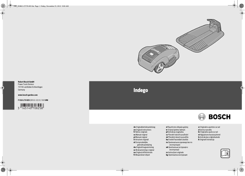 Imagen de la primera página del manual del dispositivo Indego
