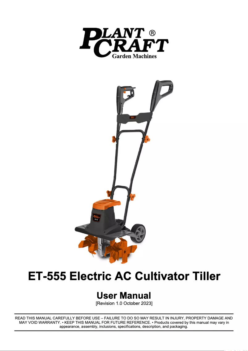 Imagen de la primera página del manual del dispositivo ET-555