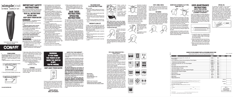 Página nº 1 - Manual de usuario Conair HC108RGB