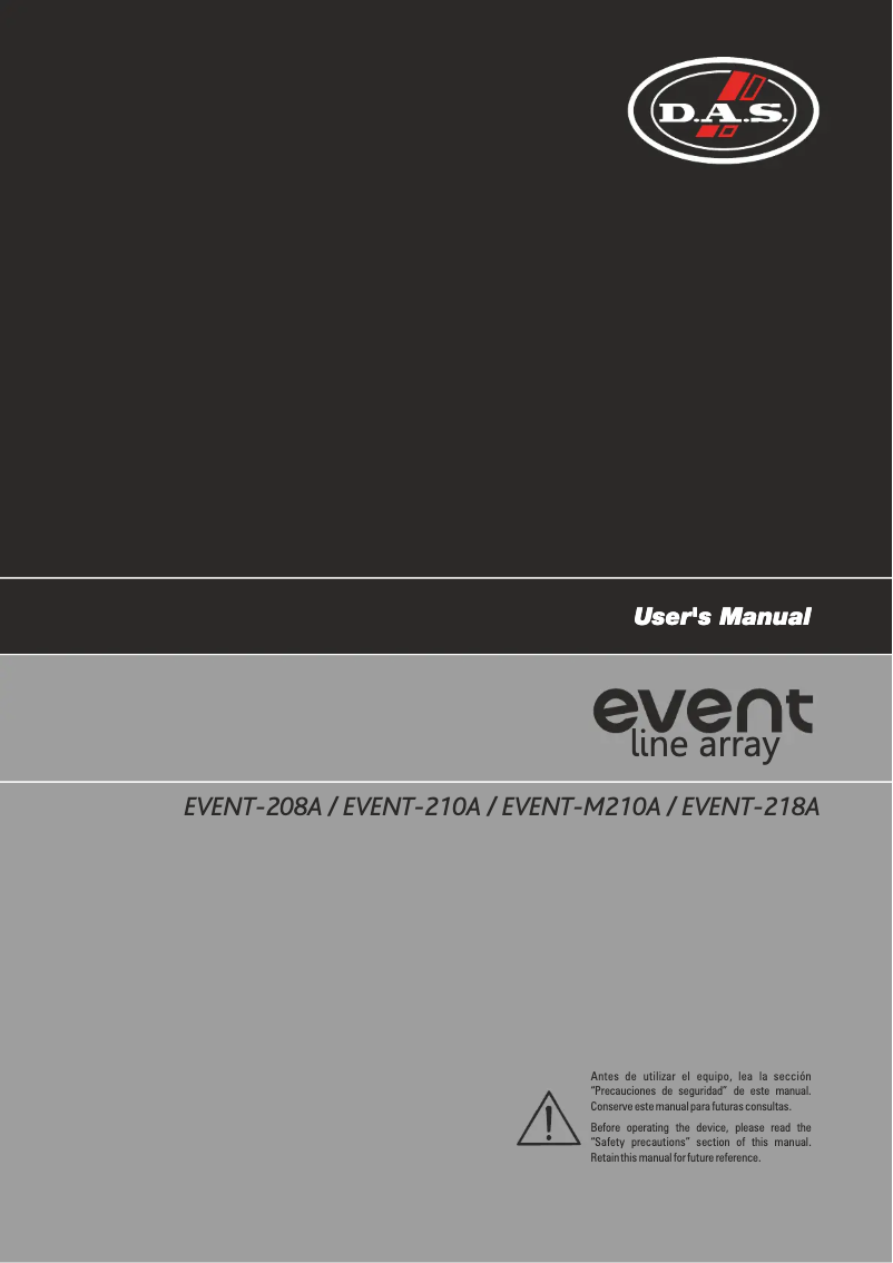 Página nº 1 - Manual de usuario DAS Audio Event-218A