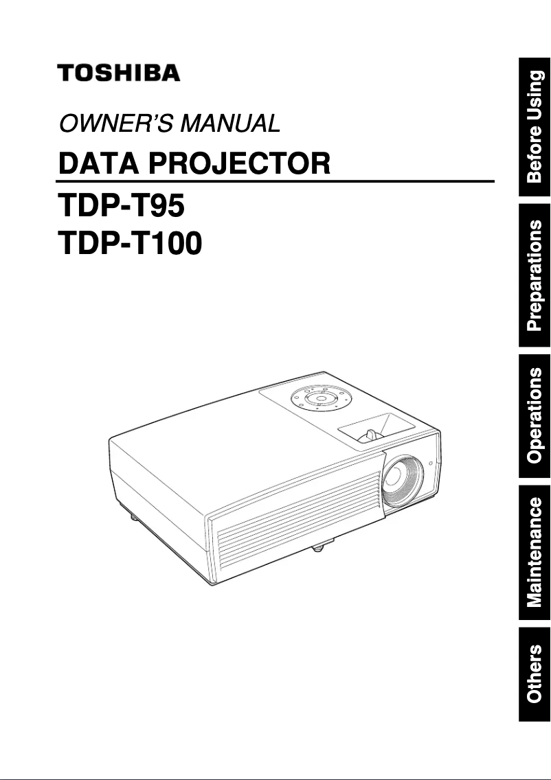 Imagen de la primera página del manual del dispositivo TDP-T95