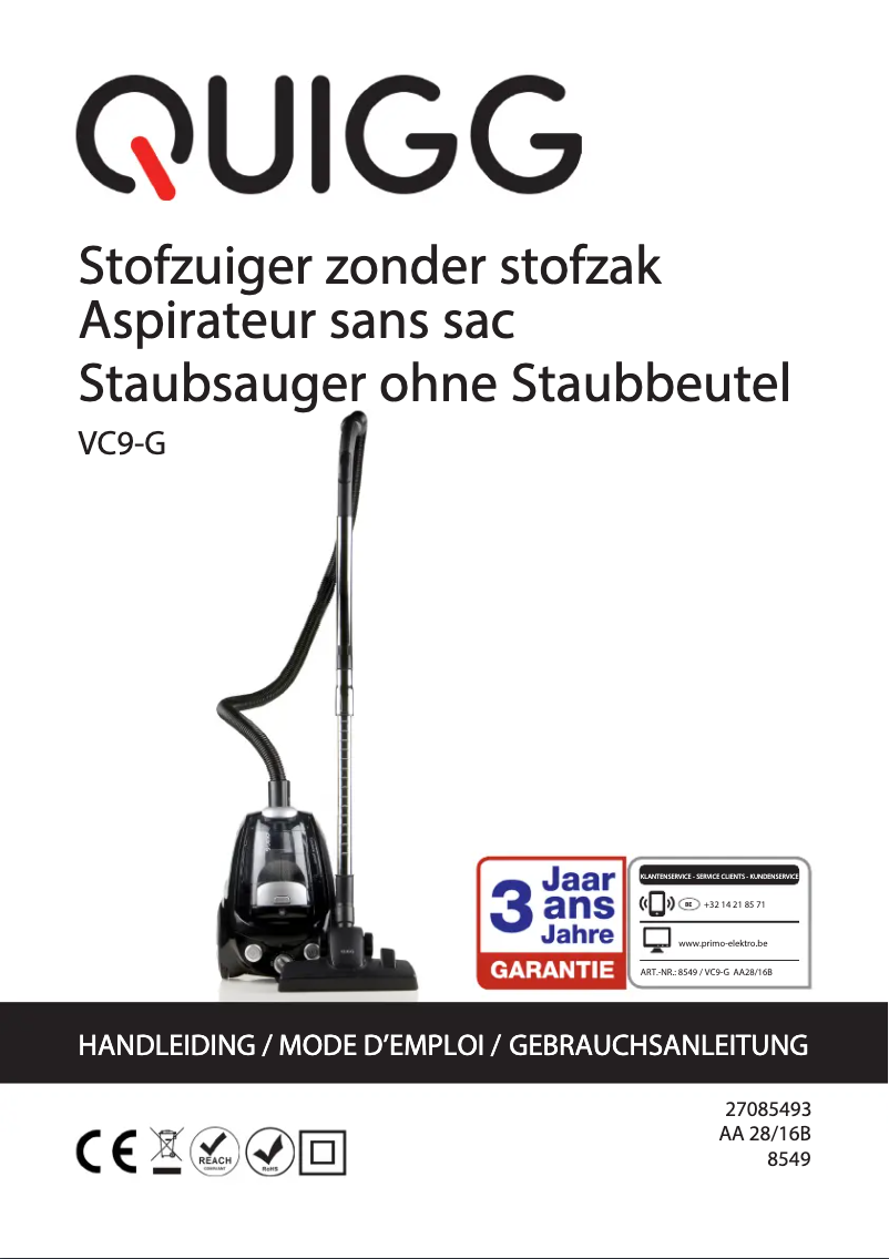 Imagen de la primera página del manual del dispositivo VC9