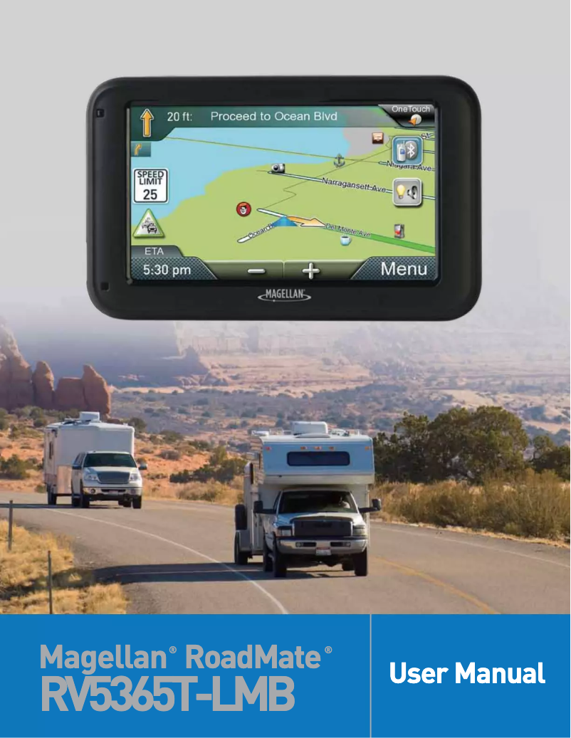 Imagen de la primera página del manual del dispositivo Roadmate RV 5365T LMB