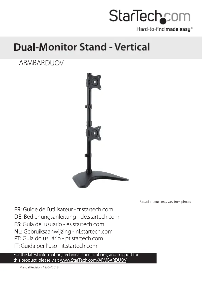 Imagen de la primera página del manual del dispositivo ARMBARDUOV