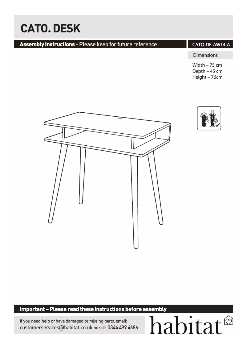 Imagen de la primera página del manual del dispositivo Cato