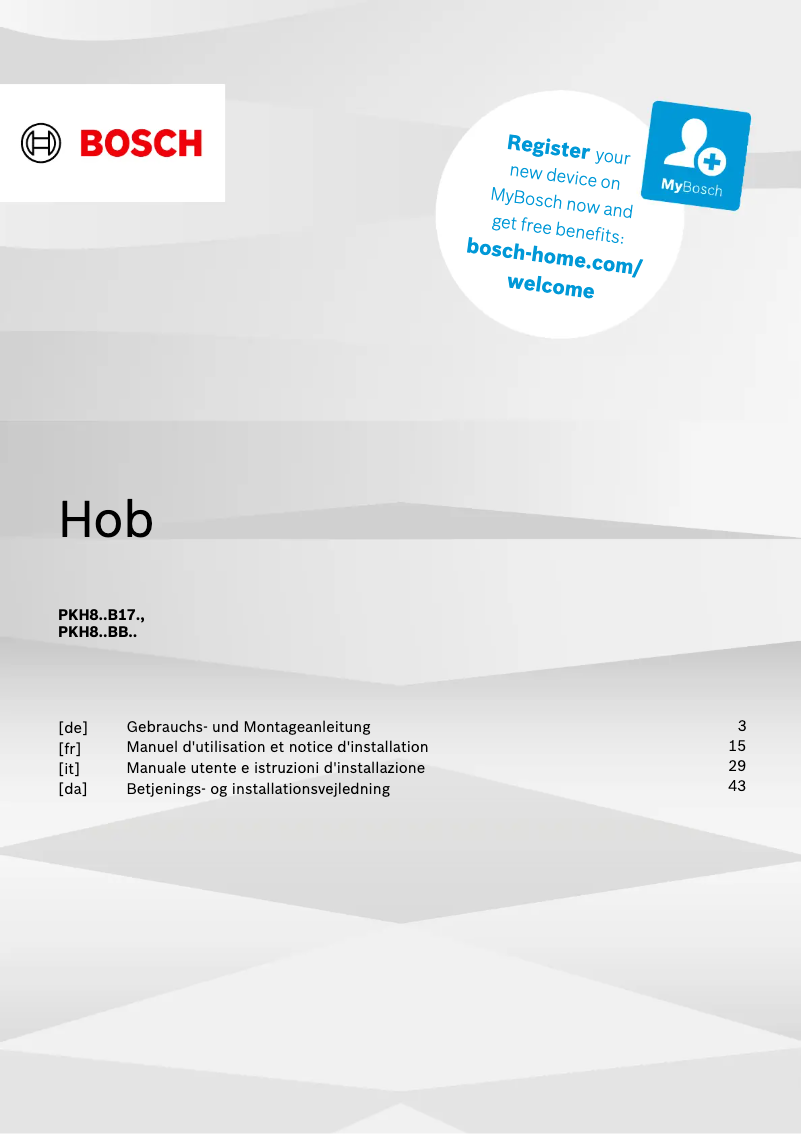 Imagen de la primera página del manual del dispositivo HBD432AB81