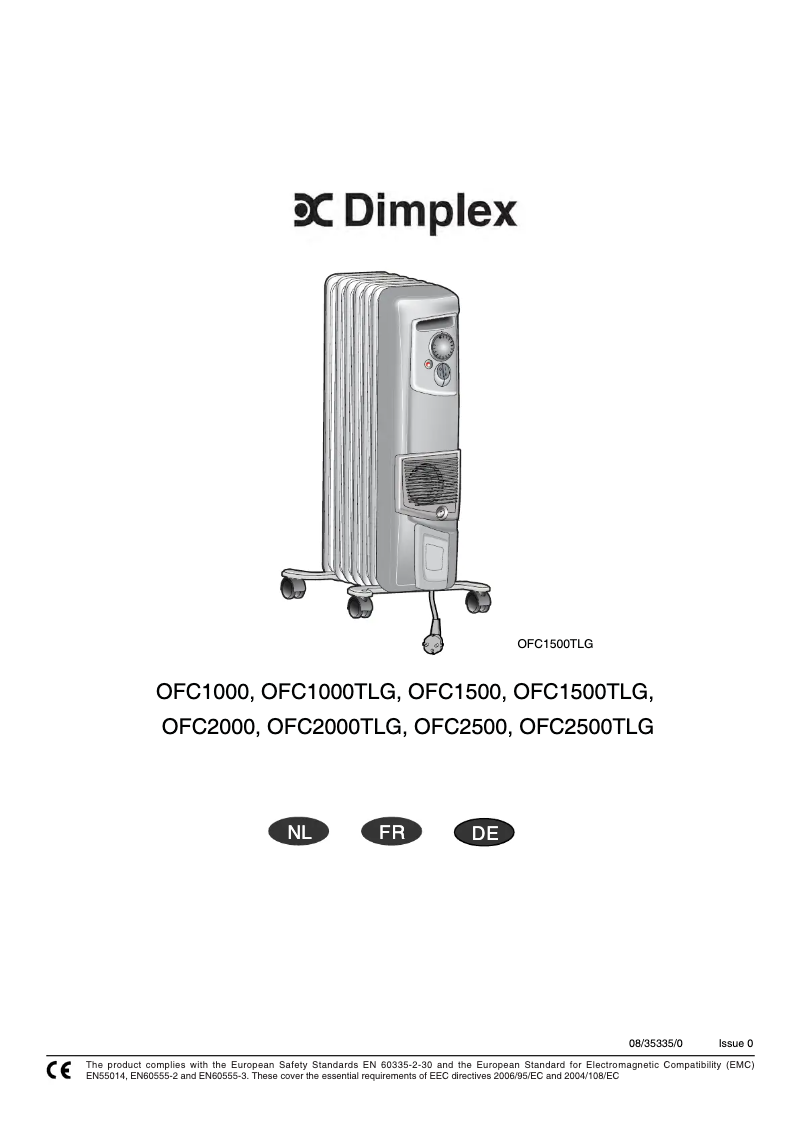 Página 1 del manual Manual de usuario Dimplex OFC2000TLG