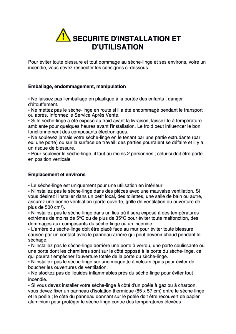 Página nº 1 - Manual de usuario Whirlpool AZA-HP 7671