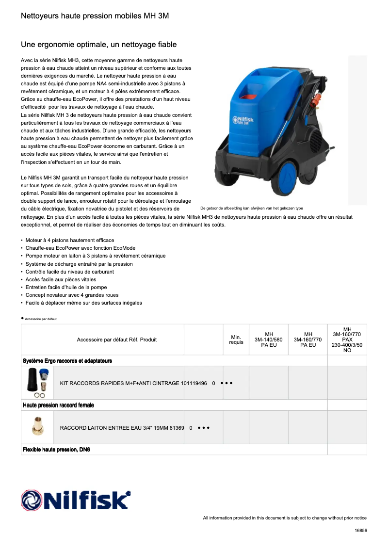Página nº 1 - Ficha técnica Nilfisk MH 3