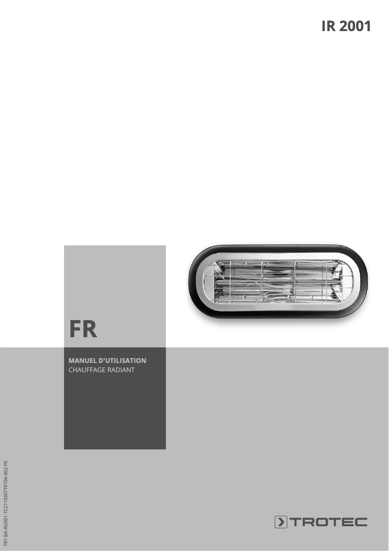 Página 1 del manual Manual de usuario Trotec IR 2001