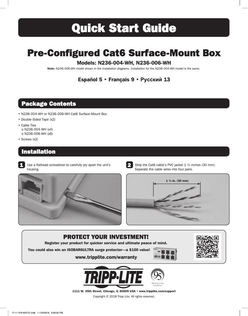 Imagen de la primera página del manual del dispositivo N236-004-WH
