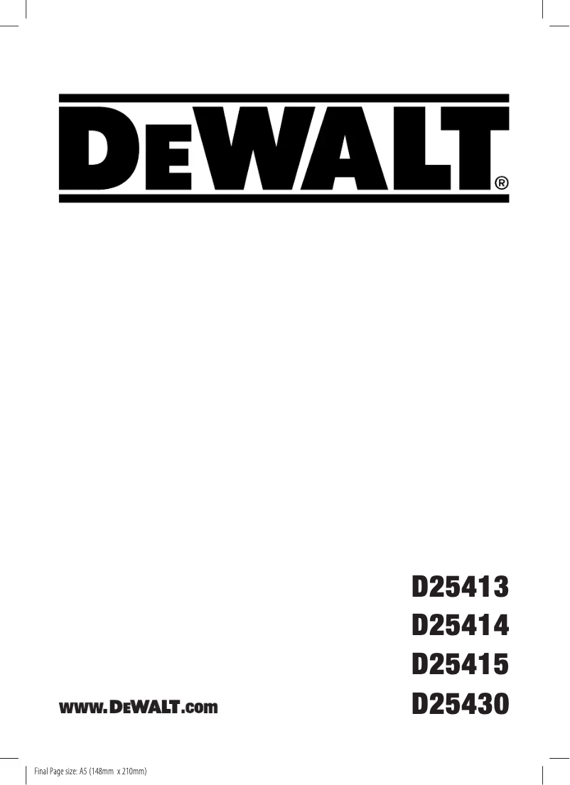 Página 1 del manual Manual de usuario DeWalt D25414