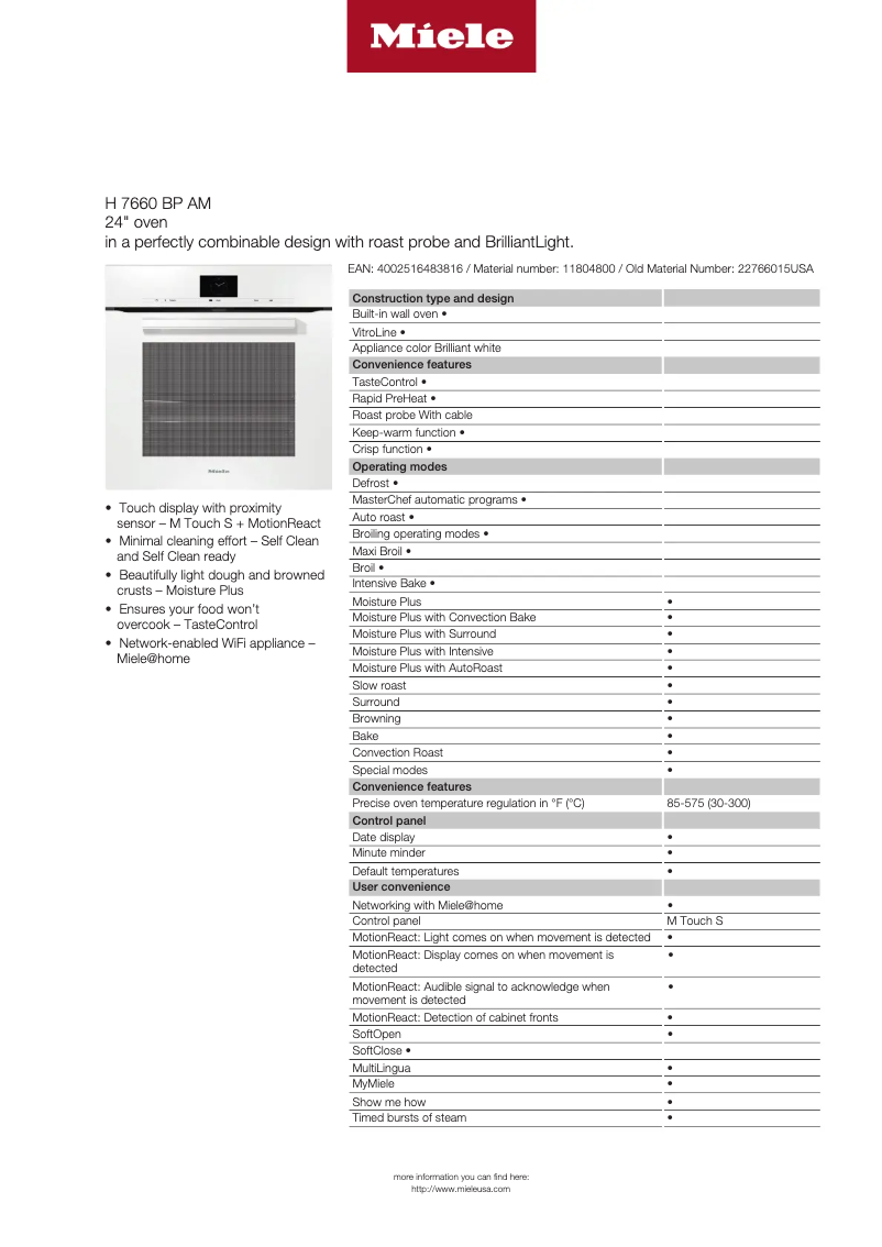 Imagen de la primera página del manual del dispositivo H 7660 BP AM