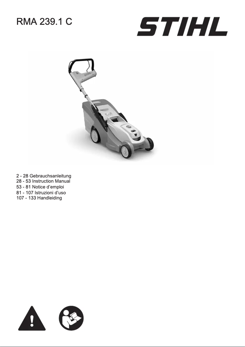 Imagen de la primera página del manual del dispositivo RMA 239.1 C