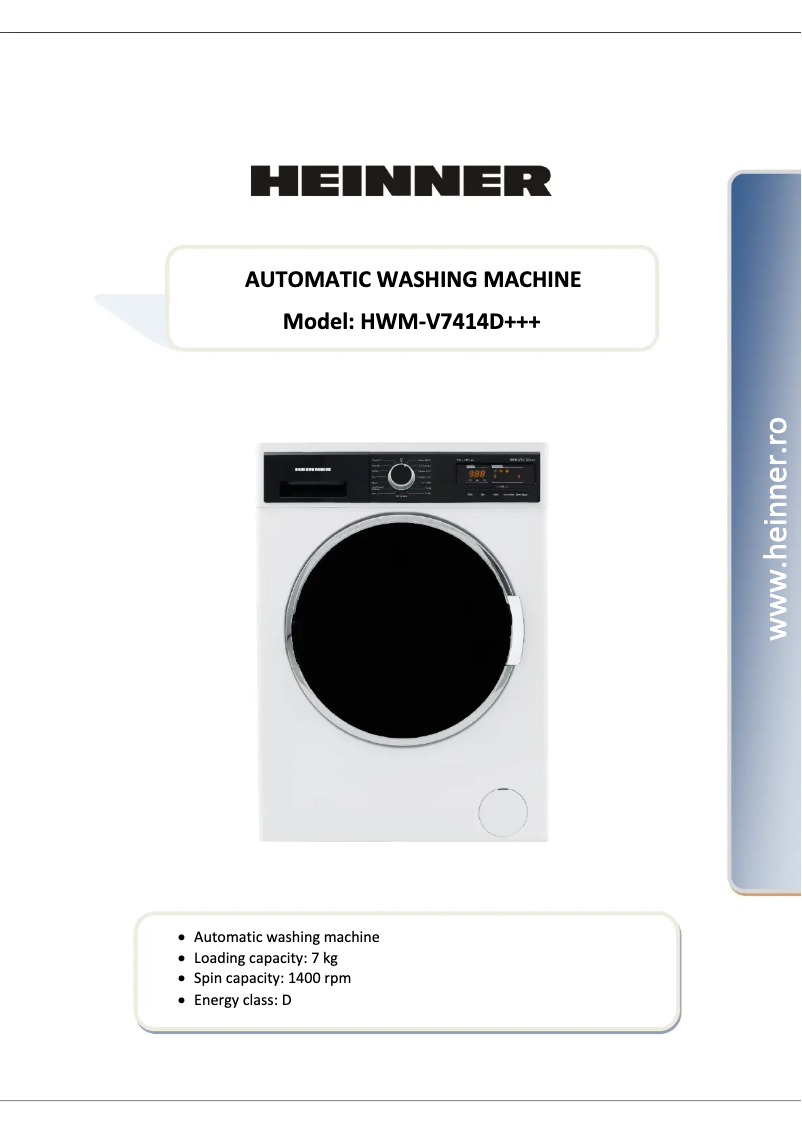 Imagen de la primera página del manual del dispositivo HWM-V7414D+++