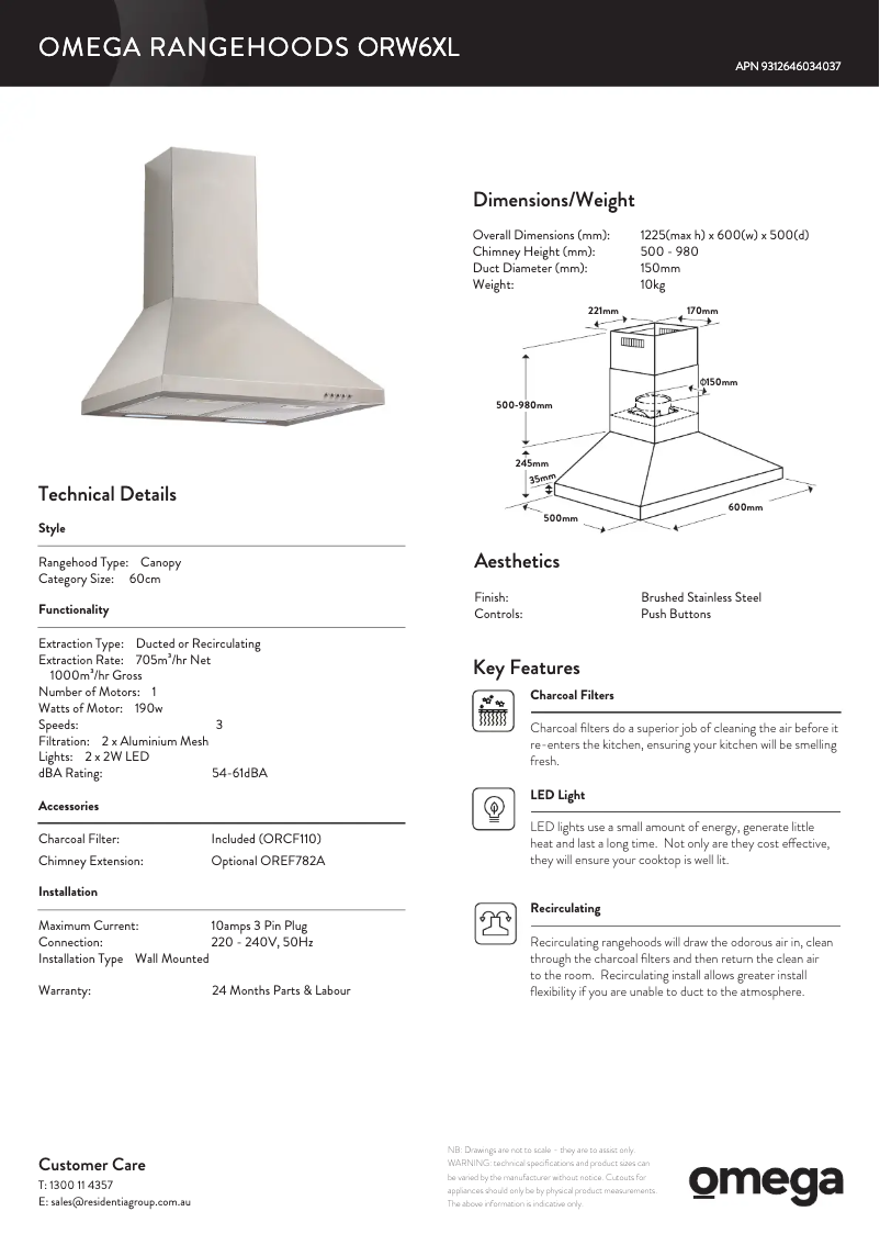 Imagen de la primera página del manual del dispositivo ORF90XL