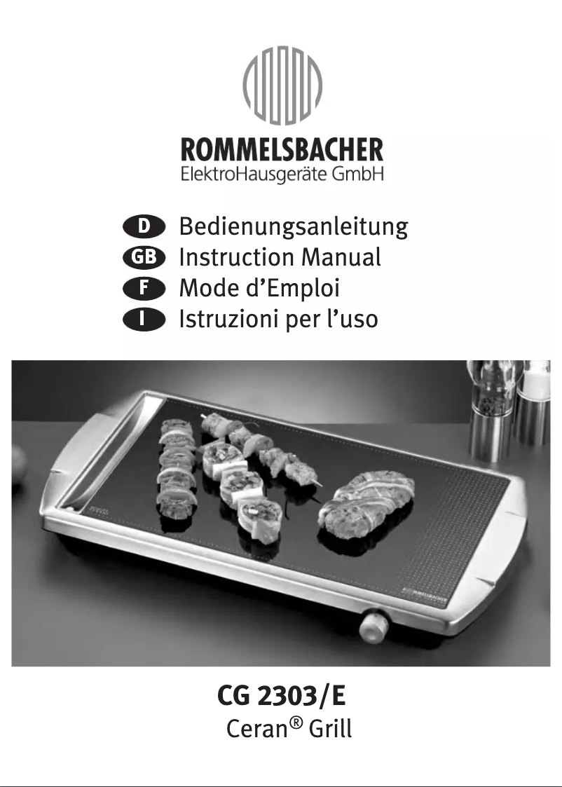 Imagen de la primera página del manual del dispositivo CG 2303