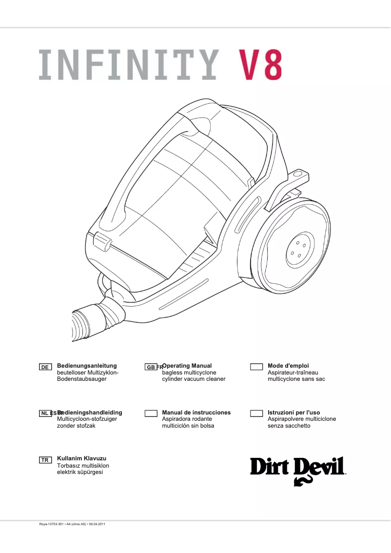 Imagen de la primera página del manual del dispositivo Infinity V8 M5020