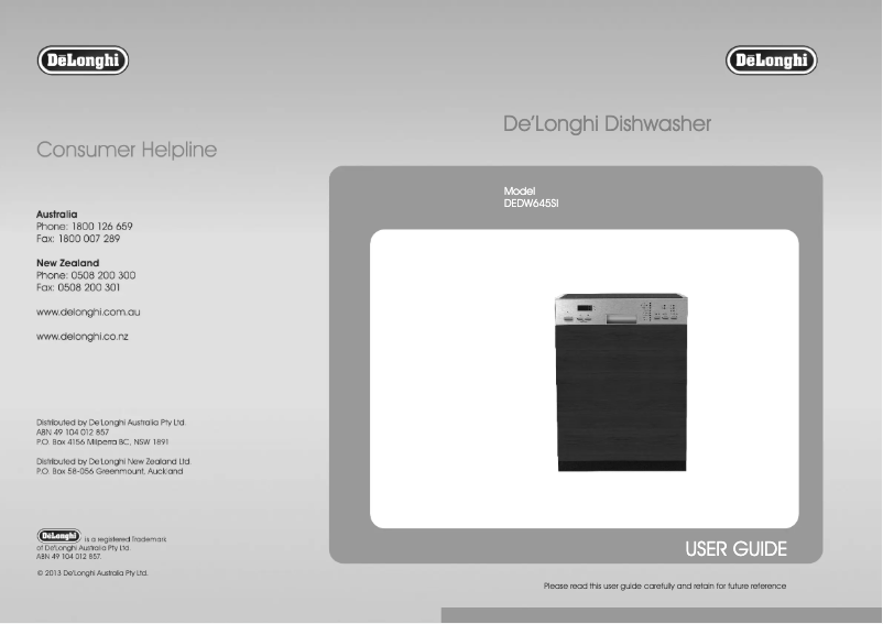Imagen de la primera página del manual del dispositivo DEDW645SI