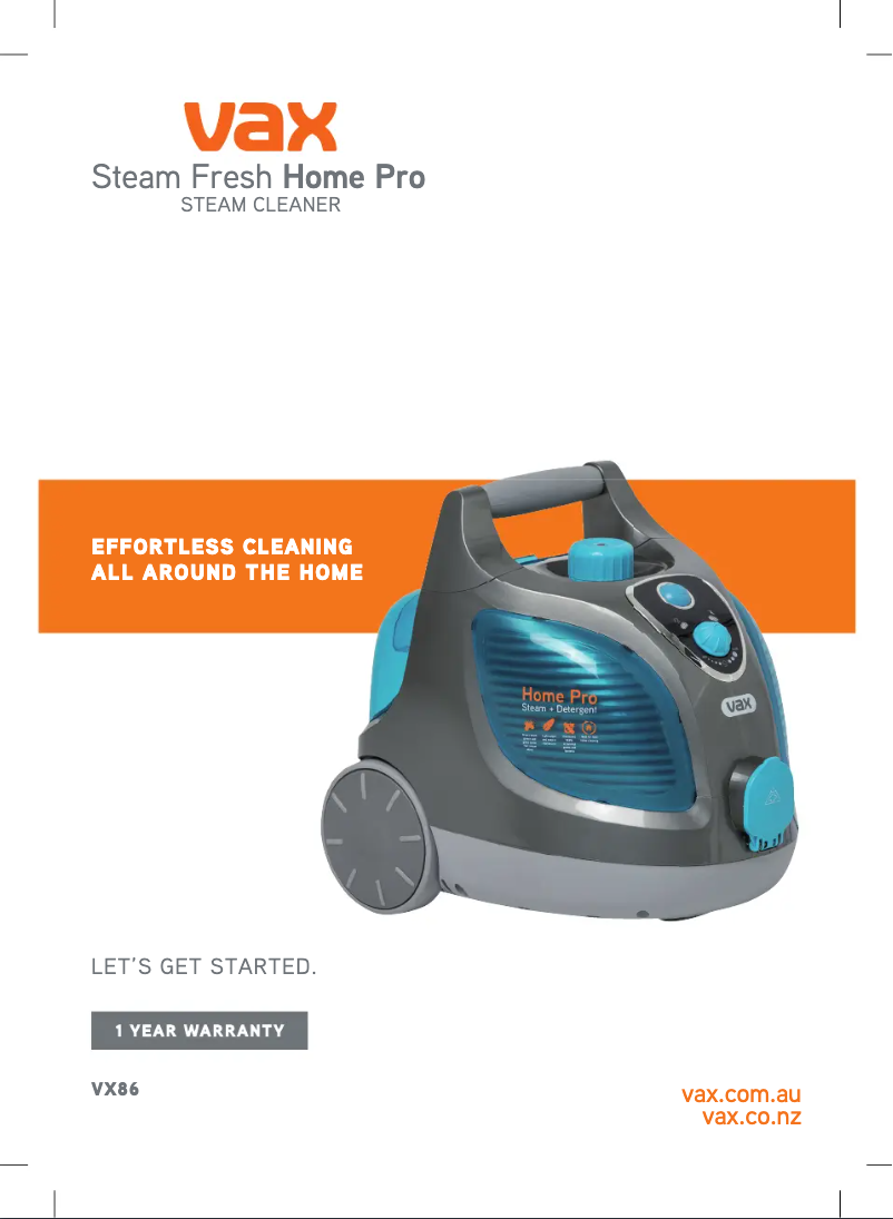 Página nº 1 - Manual de usuario Vax Steam Fresh Home Pro VX86