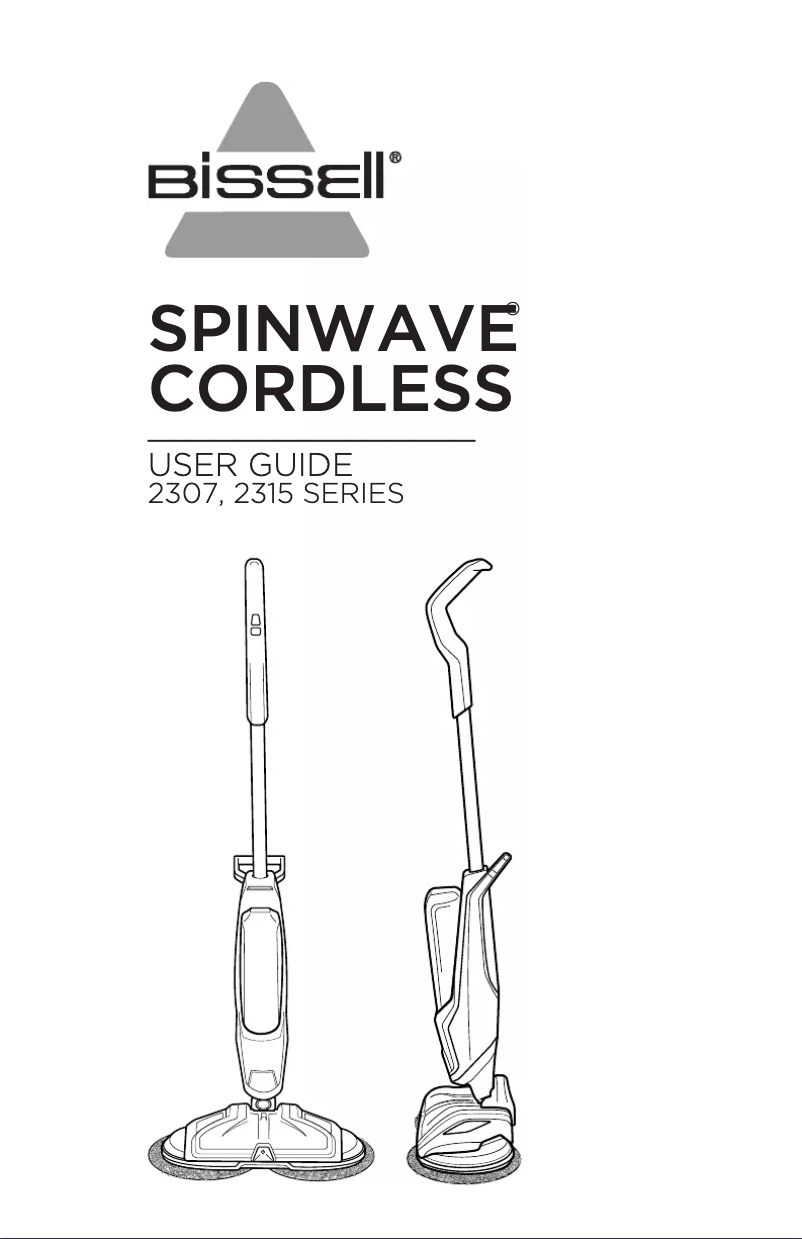 Página nº 1 - Manual de usuario Bissell SpinWave Cordless Hard Floor